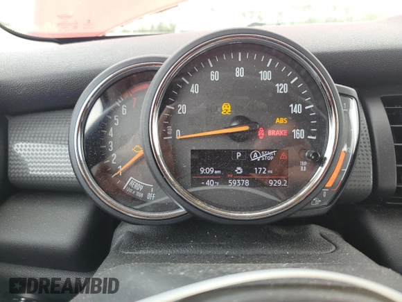 2018 MINI Hardtop Cooper with VIN WMWXP5C56J2G62296, listed as a Copart auction lot 58476725 with 59,378 mi miles and Salvage title. Bid and sale history available at DreamBid. Image 9.