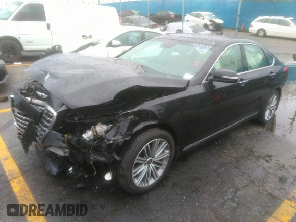 2018 Genesis G80 3.8L z VIN KMHGN4JEXJU232709, wystawiony jako IAAI lot #41886564 z przebiegiem 21 307 mil mil oraz . Historia ofert i sprzedaży dostępna na DreamBid. Obrazek 2.