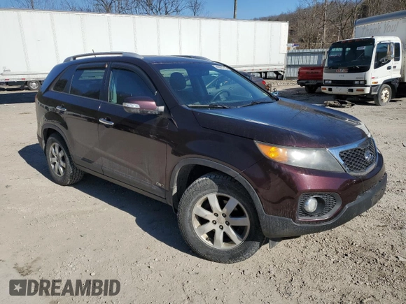 2012 Kia Sorento LX with VIN 5XYKTCA63CG190203, listed as a Copart auction lot 45927715 with 106,157 mi miles and Salvage Title. Bid and sale history available at DreamBid. Image 4.