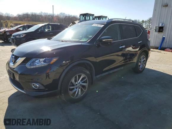 2015 Nissan Rogue SL with VIN 5N1AT2MV4FC762408, listed as a Copart auction lot 51258745 with Not Provided miles and Salvage Title. Bid and sale history available at carsss.com. Image 1.