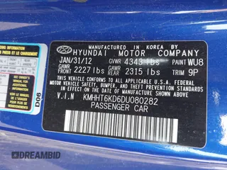 2013 Hyundai Genesis Coupe 2.0T с VIN KMHHT6KD6DU080282, выставлен на аукционе IAAI как лот 42251773 с пробегом 90 845 миль миль и . История ставок и продаж доступна на DreamBid. Изображение 9.