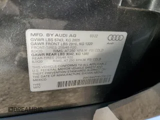 2022 Audi SQ5 Premium Plus with VIN WA1B4AFY8N2091606, listed as a Copart auction lot 86721464 with 10,869 mi miles and Salvage Title. Bid and sale history available at carsss.com. Image 15.