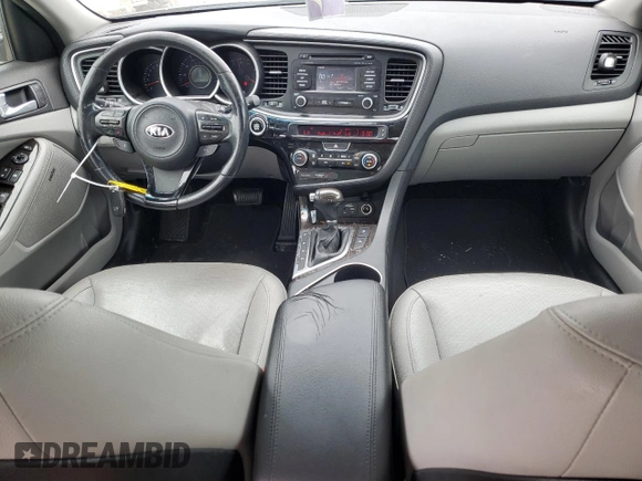 2015 Kia Optima EX with VIN 5XXGN4A75FG455808, listed as a Copart auction lot 60848114 with 130,643 mi miles and Salvage Title. Bid and sale history available at carsss.com. Image 8.
