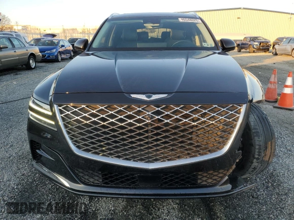 2021 Genesis GV80 with VIN KMUHCESC0MU066638, listed as a Copart auction lot 46548025 with Not provided miles and Salvage title. Bid and sale history available at DreamBid. Image 5.