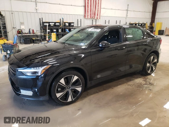 2023 Polestar 2 with VIN YSMED3KA0PL159129, listed as a Copart auction lot 81853444 with 0 mi miles and Clean Title. Bid and sale history available at carsss.com. Image 1.