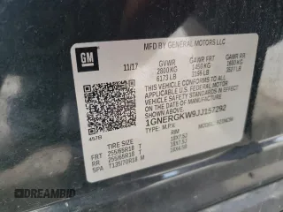 2018 Chevrolet Traverse LT Cloth with VIN 1GNERGKW9JJ157292, listed as a Copart auction lot 70439404 with Not Provided miles and Salvage Title. Bid and sale history available at carsss.com. Image 14.