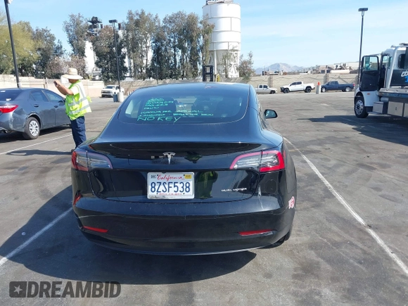 2022 Tesla Model 3 Long Range with VIN 5YJ3E1EB1NF133356, listed as a IAAI auction lot 41568303 with 73,406 mi miles and . Bid and sale history available at DreamBid. Image 15.