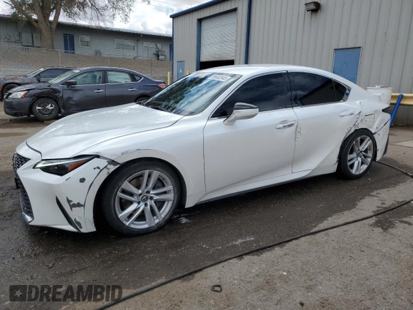 2021 Lexus IS 300 with VIN JTHAA1D28M5112488, listed as a Copart auction lot 56002845 with 41,660 mi miles and Salvage title. Bid and sale history available at DreamBid. Image 1.