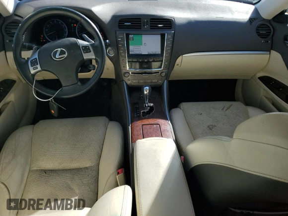 2012 Lexus IS 350 with VIN JTHBE5C26C5030856, listed as a Copart auction lot 42495955 with 129,950 mi miles and Salvage title. Bid and sale history available at DreamBid. Image 8.