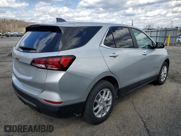 2022 Chevrolet Equinox LT with VIN 2GNAXTEVXN6133456, listed as a Copart auction lot 49887245 with 154,437 mi miles and Clean Title. Bid and sale history available at carsss.com. Image 3.