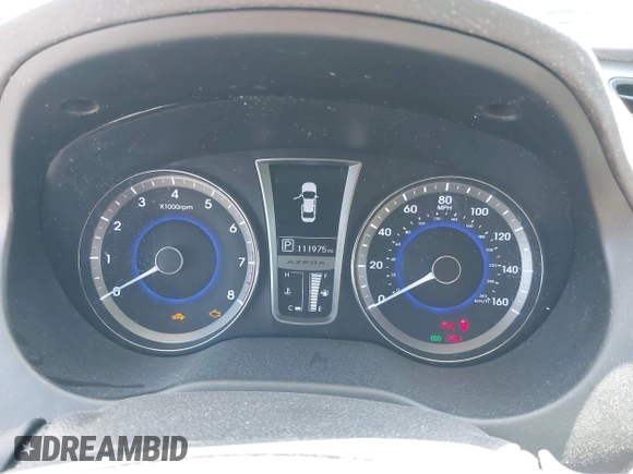 2013 Hyundai Azera with VIN KMHFG4JG5DA267347, listed as a IAAI auction lot 42580501 with 111,975 mi miles and . Bid and sale history available at DreamBid. Image 7.