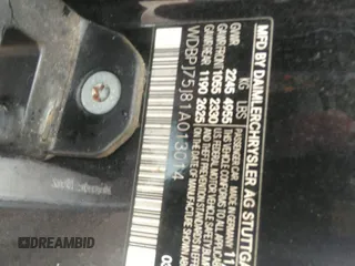 2001 Mercedes-Benz CL 500/600 z VIN WDBPJ75J81A013014, wystawiony jako IAAI lot #42376709 z przebiegiem Nie podano mil oraz . Historia ofert i sprzedaży dostępna na DreamBid. Obrazek 9.