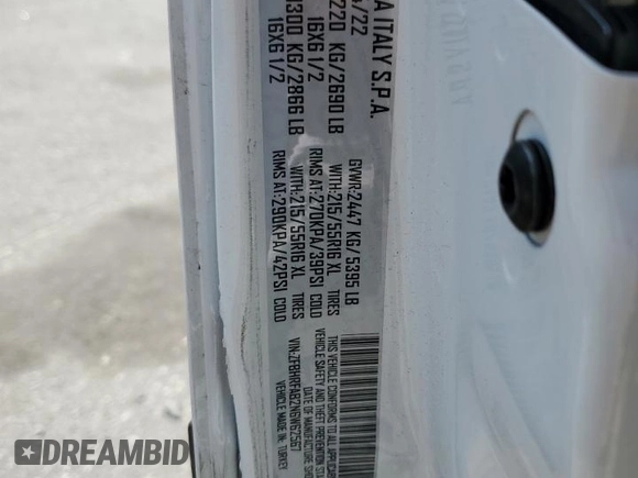 2022 Ram ProMaster City Cargo Tradesman z VIN ZFBHRFAB2N6W62567, wystawiony jako Copart lot #55248025 z przebiegiem 38 545 mil mil oraz Szkoda całkowita • Salvage title. Historia ofert i sprzedaży dostępna na DreamBid. Obrazek 13.