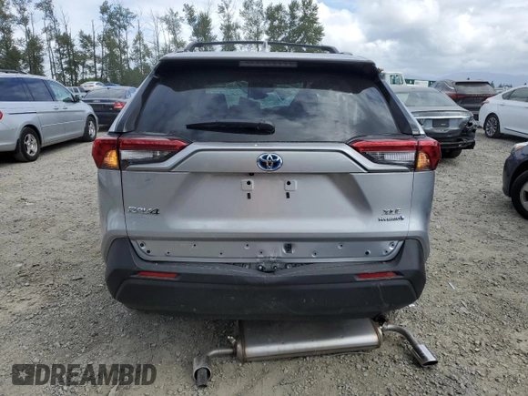 2024 Toyota RAV4 Hybrid XLE Premium with VIN 4T3B6RFV7RU148573, listed as a Copart auction lot 58340474 with 1,193 mi miles and Salvage title. Bid and sale history available at DreamBid. Image 6.