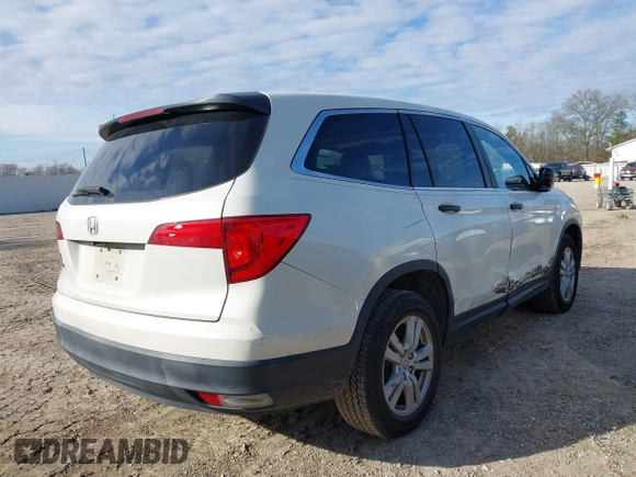 2016 Honda Pilot LX with VIN 5FNYF5H16GB033964, listed as a IAAI auction lot 41607930 with 168,137 mi miles and . Bid and sale history available at DreamBid. Image 4.