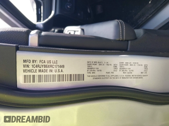 2024 Jeep Grand Cherokee с VIN 1C4RJYB6XRC171449, выставлен на аукционе IAAI как лот 42544548 с пробегом 36 103 миль миль и . История ставок и продаж доступна на DreamBid. Изображение 9.