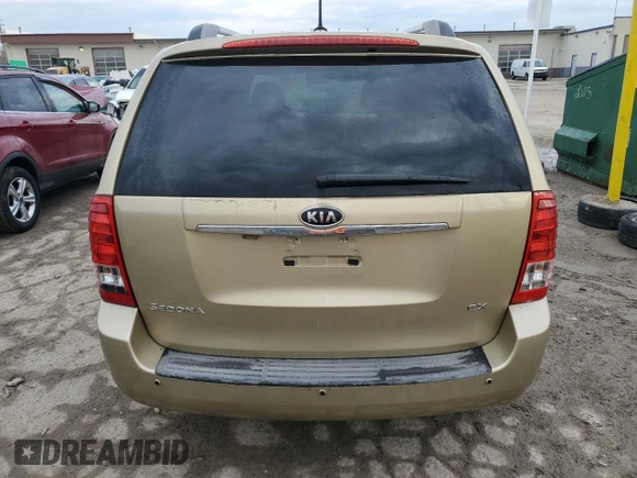 2011 Kia Sedona EX with VIN KNDMH4C74B6374931, listed as a Copart auction lot 46694665 with 219,763 mi miles and Salvage Title. Bid and sale history available at carsss.com. Image 6.
