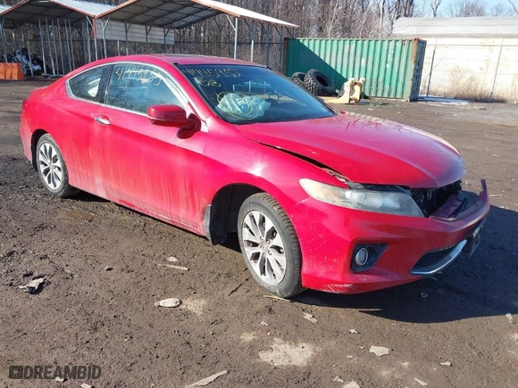 2014 Honda Accord Coupe EX with VIN 1HGCT1B78EA008211, listed as a IAAI auction lot 41445955 with 1 mi miles. Bid and sale history available at carsss.com. Image 1.