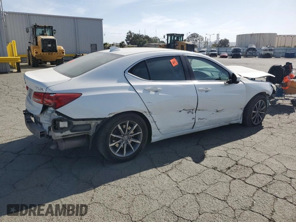 2020 Acura TLX w/Technology Pkg with VIN 19UUB1F5XLA017067, listed as a Copart auction lot 53658725 with 56,007 mi miles and Salvage Title. Bid and sale history available at carsss.com. Image 3.
