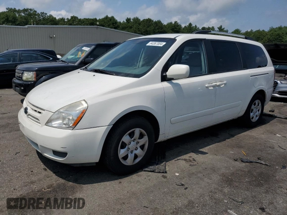 2010 Kia Sedona LX with VIN KNDMG4C39A6344077, listed as a Copart auction lot 64367004 with 201,150 mi miles and Salvage Title. Bid and sale history available at carsss.com. Image 1.