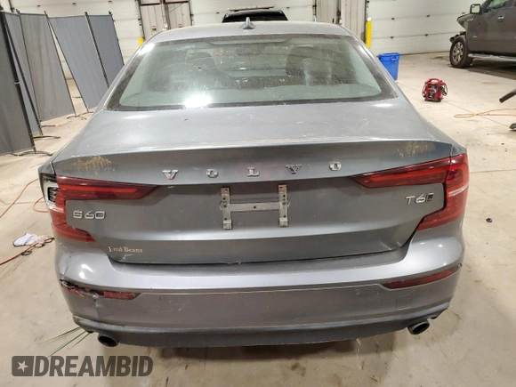 2019 Volvo S60 Momentum with VIN 7JRA22TK3KG014509, listed as a Copart auction lot 57210604 with 0 mi miles and Salvage Title. Bid and sale history available at carsss.com. Image 6.