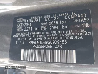 2025 Hyundai Elantra SEL Sport z VIN KMHLM4DG9SU909488, wystawiony jako IAAI lot #41990547 z przebiegiem 2 825 mil mil oraz . Historia ofert i sprzedaży dostępna na DreamBid. Obrazek 9.