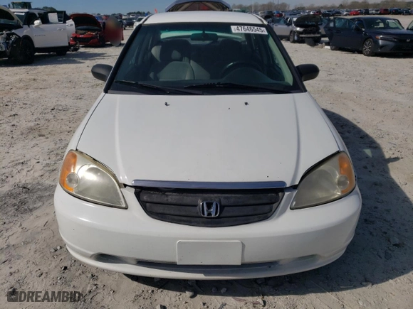2001 Honda Civic LX with VIN 1HGES165X1L016068, listed as a Copart auction lot 47646545 with 227,257 mi miles and Salvage Title. Bid and sale history available at carsss.com. Image 5.