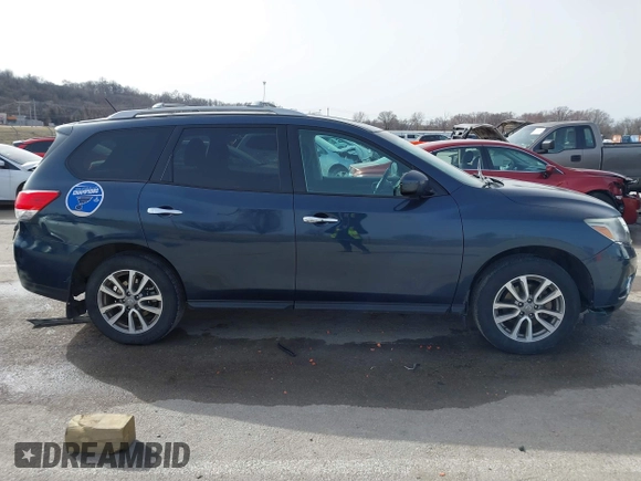 2015 Nissan Pathfinder Platinum with VIN 5N1AR2MM3FC688114, listed as a IAAI auction lot 41728757 with 102,925 mi miles and . Bid and sale history available at DreamBid. Image 13.