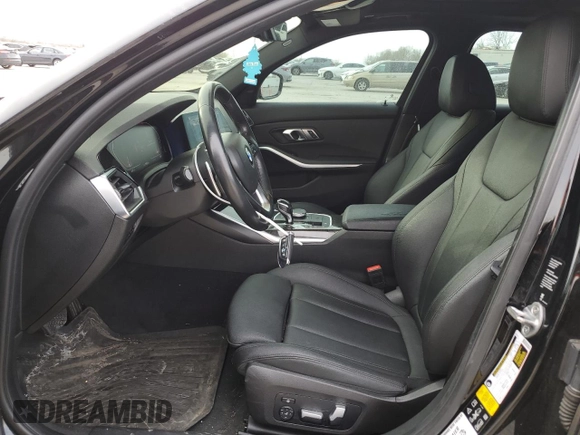 2020 BMW 3 Series 330i xDrive with VIN 3MW5R7J01L8B21498, listed as a Copart auction lot 49526285 with 76,575 mi miles and Salvage Title. Bid and sale history available at carsss.com. Image 7.