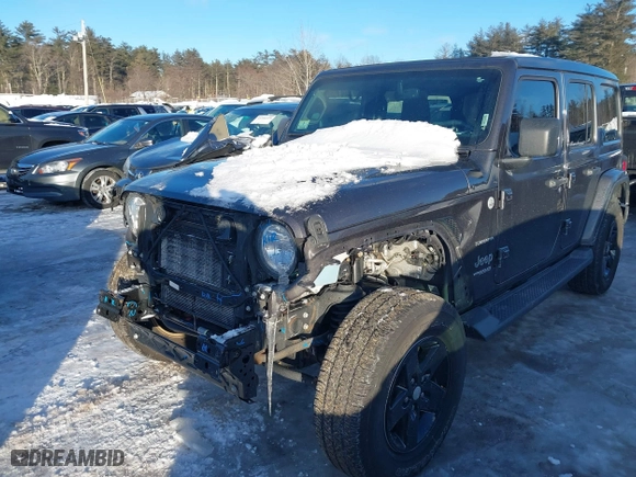 2020 Jeep Wrangler Unlimited North Edition with VIN 1C4HJXEN9LW157444, listed as a IAAI auction lot 41587642 with 73,936 mi miles. Bid and sale history available at carsss.com. Image 18.