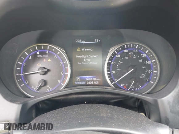 2014 Infiniti Q50 with VIN JN1BV7AP1EM670108, listed as a IAAI auction lot 42428330 with 260,478 mi miles and . Bid and sale history available at DreamBid. Image 7.