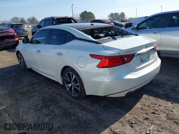2017 Nissan Maxima SV with VIN 1N4AA6AP1HC398481, listed as a IAAI auction lot 41474785 with 191,267 mi miles. Bid and sale history available at carsss.com. Image 3.