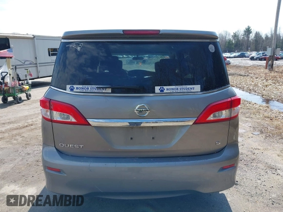 2012 Nissan Quest SL with VIN JN8AE2KP1C9032424, listed as a IAAI auction lot 42038372 with 205,530 mi miles. Bid and sale history available at carsss.com. Image 16.