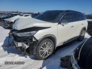 2023 Infiniti QX60 Autograph z VIN 5N1DL1HU3PC367128, wystawiony jako Copart lot #46273845 z przebiegiem Nie podano mil oraz Szkody całkowita. Historia ofert i sprzedaży dostępna na DreamBid. Obrazek 1.