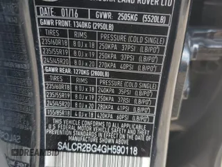 2016 Land Rover Discovery Sport HSE z VIN SALCR2BG4GH590118, wystawiony jako Copart lot #57581915 z przebiegiem 116 546 mil mil oraz Czysty tytuł • Clean title. Historia ofert i sprzedaży dostępna na DreamBid. Obrazek 13.