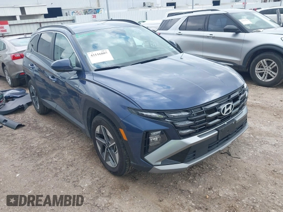 2025 Hyundai Tucson SEL with VIN 5NMJB3DE0SH460252, listed as a IAAI auction lot 42116807 with 15,959 mi miles. Bid and sale history available at carsss.com. Image 1.