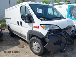 2023 Ram ProMaster Cargo with VIN 3C6LRVVG2PE596243, listed as a IAAI auction lot 42069331 with 9,332 mi miles and . Bid and sale history available at DreamBid. Image 1.