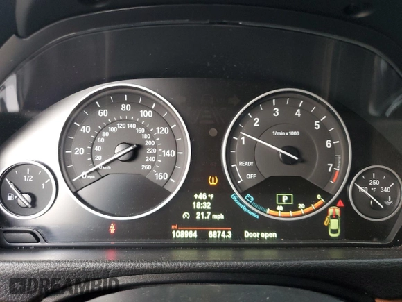 2014 BMW 4 Series 428i with VIN WBA3N7C56EF719334, listed as a Copart auction lot 49450185 with 108,964 mi miles and Salvage Title. Bid and sale history available at carsss.com. Image 9.