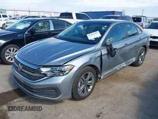 2024 Volkswagen Jetta SE with VIN 3VW7M7BU1RM002374, listed as a IAAI auction lot 42605292 with 46,844 mi miles and . Bid and sale history available at DreamBid. Image 2.