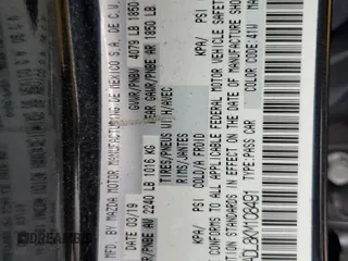 2019 Mazda 3 Preferred z VIN 3MZBPADL8KM108491, wystawiony jako Copart lot #58467805 z przebiegiem 38 903 mil mil oraz Szkoda całkowita • Salvage title. Historia ofert i sprzedaży dostępna na DreamBid. Obrazek 12.