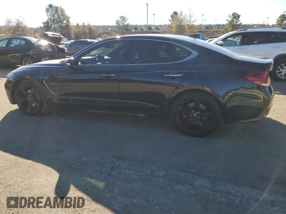 2019 Genesis G70 Advanced with VIN KMTG44LAXKU030439, listed as a Copart auction lot 83180314 with 103,834 mi miles and Salvage title. Bid and sale history available at DreamBid. Image 2.