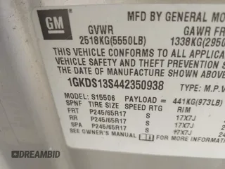 2004 GMC Envoy SLE with VIN 1GKDS13S442350938, listed as a IAAI auction lot 41790810 with 161,998 mi miles. Bid and sale history available at carsss.com. Image 9.