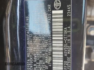 2012 Toyota Camry L with VIN 4T1BF1FK3CU103847, listed as a Copart auction lot 46457695 with 228,448 mi miles and Salvage Title. Bid and sale history available at DreamBid. Image 12.