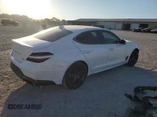 2023 Genesis G70 2.0T with VIN KMTG34TA3PU105184, listed as a Copart auction lot 77366344 with 36,582 mi miles and Salvage Title. Bid and sale history available at carsss.com. Image 3.