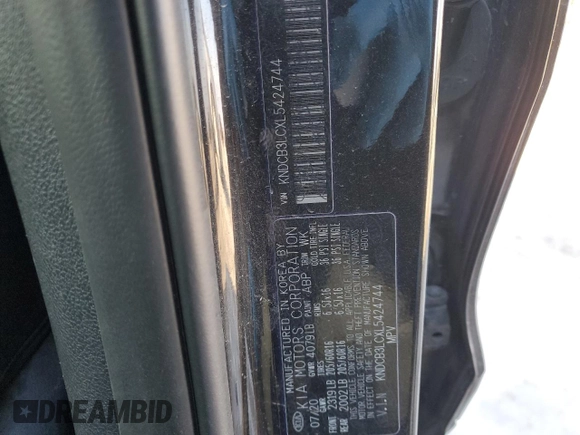 2020 Kia Niro LX with VIN KNDCB3LCXL5424744, listed as a Copart auction lot 42108875 with 32,808 mi miles and Salvage Title. Bid and sale history available at DreamBid. Image 14.