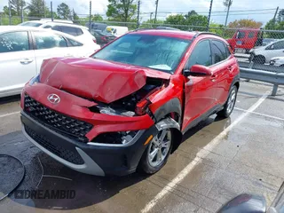 2022 Hyundai Kona SEL with VIN KM8K62AB6NU910444, listed as a IAAI auction lot 42017223 with 40,138 mi miles and . Bid and sale history available at carsss.com. Image 2.