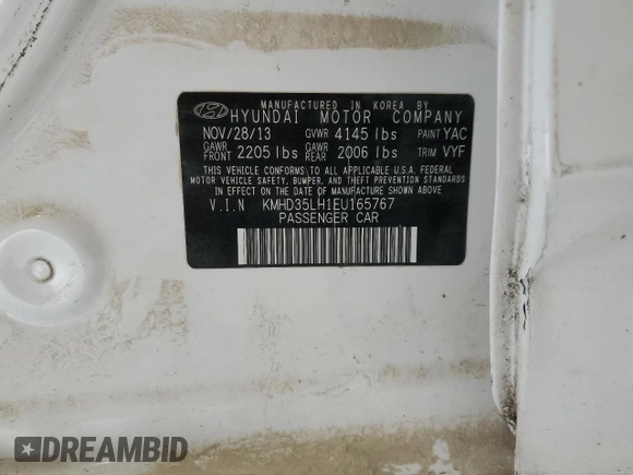 2014 Hyundai Elantra GT with VIN KMHD35LH1EU165767, listed as a Copart auction lot 53121305 with 111,523 mi miles and Salvage Title. Bid and sale history available at carsss.com. Image 13.