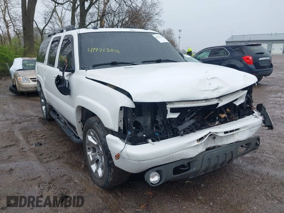 2005 Chevrolet Suburban Z71 with VIN 3GNFK16Z45G127697, listed as a IAAI auction lot 41971382 with 270,655 mi miles and . Bid and sale history available at DreamBid. Image 1.