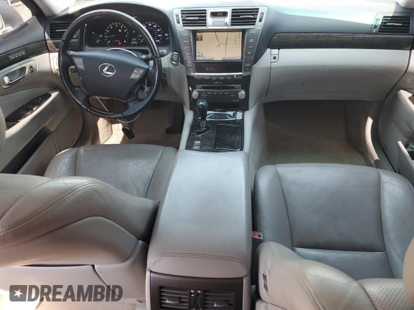 2012 Lexus LS 460 with VIN JTHBL5EFXC5108951, listed as a Copart auction lot 57759625 with 106,835 mi miles and Salvage title. Bid and sale history available at DreamBid. Image 8.