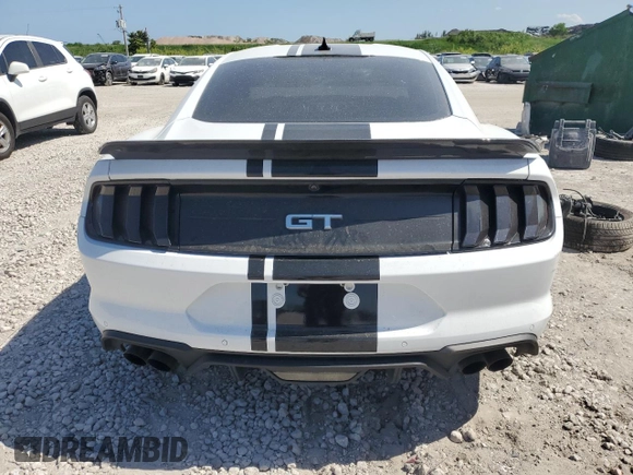 2023 Ford Mustang GT with VIN 1FA6P8CF5P5302262, listed as a Copart auction lot 57339775 with 41,952 mi miles and Salvage title. Bid and sale history available at DreamBid. Image 6.